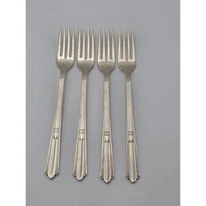4 VTG StratfordPlate Sectional Dinner Forks Marked IS